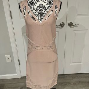 BEBE Bandage Dress With Lace Detail.                 Excellent Condition